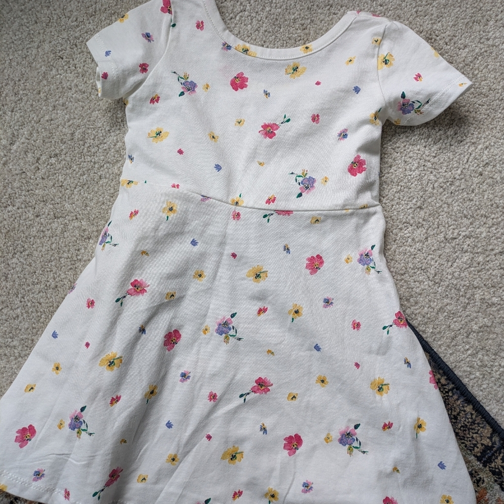 GAP Kids White Dress with Floral Print